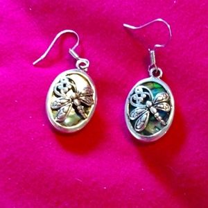 Black Onyx Dragonfly Earrings